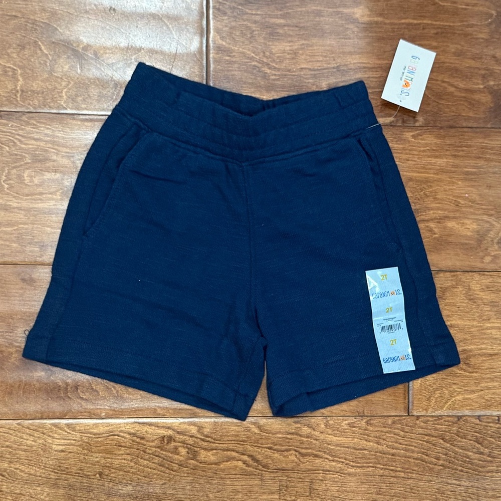 NWT Size 2T Garanimals Navy Blue Spongy Shorts